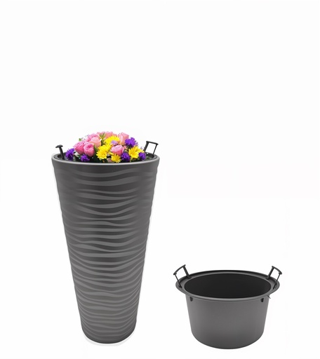[FL0170GY] 5.5LT Flower Vase, Anthracite (13 pc/ctn)