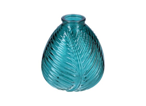 [GA2703] Petrol Glass Vase, H5.1"xD4.7",  13x12cm (24 pc/ctn)