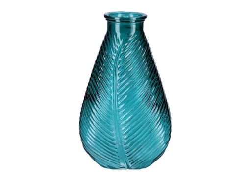 [GA2704] Petrol Glass Vase, H9.1"xD5.5",  23x14cm (12 pc/ctn)