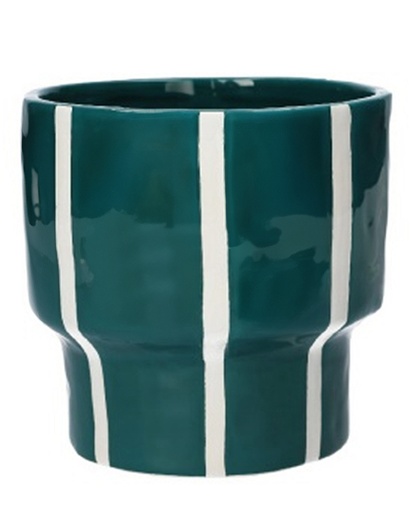 [FL0224] Petrol Ceramics Flower Pot, H5.1"xD5.3",  13x13.5cm (12 pc/ctn)