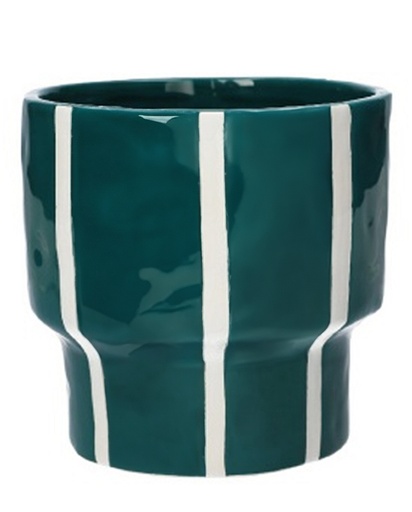 [FL0225] Petrol Ceramics Flower Pot, H5.8"xD5.9",  14.8x15cm (12 pc/ctn)