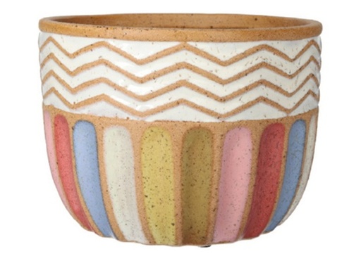 [FL0235] Multi Ceramics Flower Pot, H8.1"xD11",  20.7x28cm (2 pc/ctn)