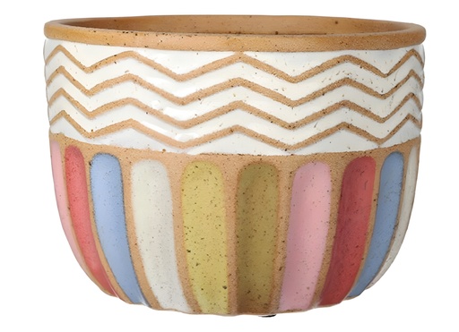 [FL0237] Multi Ceramics Flower Pot, H4.7"xD5.9",  12x15cm (12 pc/ctn)