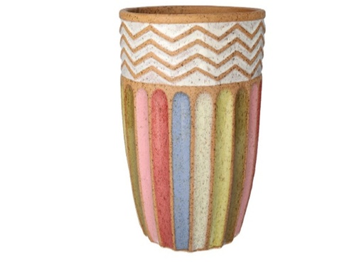 [FL0238] Multi Ceramics Flower Pot, H11.2"xD8.9",  28.5x22.5cm (2 pc/ctn)
