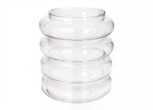 [GA2614] Clear Recycled glass Vase, H8.4"xD7.5",  21.3x19cm (4 pc/ctn)