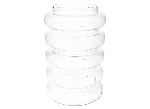 [GA2615] Clear Recycled glass Vase, H10.8"xD7.1",  27.5x18cm (4 pc/ctn)