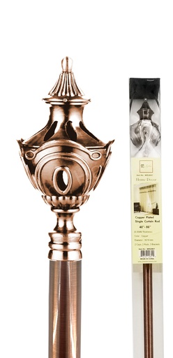 [WR24801] 48-86" Copper Plated Curtain Rod (12 pcs/ctn)