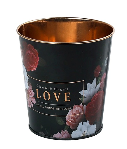[CPGC-0376] D17.5XH16.6CM，3 color mixed flower Metal Pot