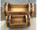 [CPGC-0333] Set of 2 Wood Box Flower Pot 30x13x13cm 20x10x10cm