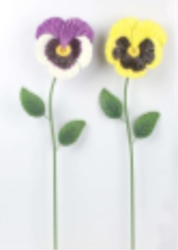 [HD10002] Metal Pansy Garden Stake, 24.5x6x99cm (12 pc/ctn)
