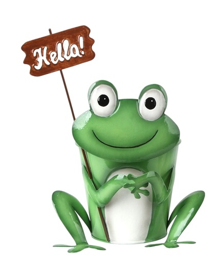 [HD10014] Metal Frog & Rabbit Pot,  18x16x25cm (12 pc/ctn)