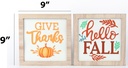 Harvest Table Decoration 9"x9"x1.4"(23x23x3.5CM), Assorted Designs (12 pc/ctn)