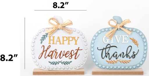 [HD12002] Harvest Table Decoration 8.2"x8.2"(21x4x21CM), Assorted Designs (12 pc/ctn)