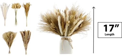 [FL9102] 60pcs Dried Flowers Bouquet, 43cm, in polybag (12 pc/ctn)