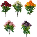 12 Heads Rose bush,dia 7cm, 42cm, Assorted Color (30 pc/ctn)