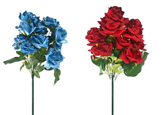 [FL6661] 24 Heads Rose Bush, dia 9cm, 46cm (20 pc/ctn)