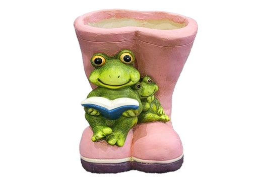 [HD10101] Boots With Frog Flower Pot, 8.07*9.06*10.04" (4 pc/ctn)