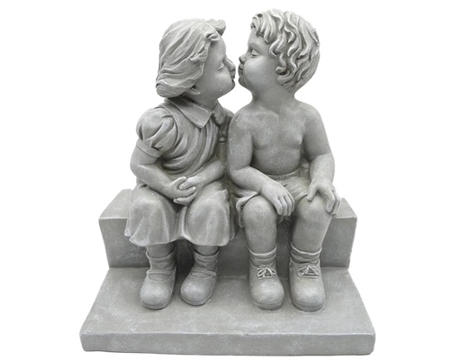 [HD15004] Garden Sitting Boy & Girl, 15.75*10.24*16.34" (1 pc/ctn)