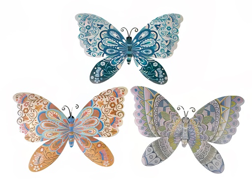 [HD10106] Metal Butterfly Wall Decoration (24 pcs/ctn)