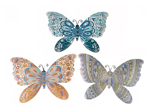 [HD10107] Metal Butterfly Wall Decoration (24 pcs/ctn)