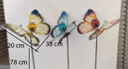 [HD10108] Metal Butterfly Stake with Solar Light (12 pcs/ctn)