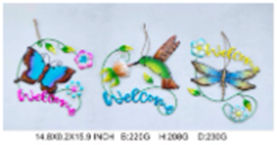 [HD10110] Metal Butterfly/Hummerbird/Dragonfly Wall Decoration (6 pcs/ctn)