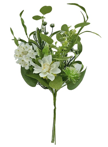 [FL7116] 18" Dahlia&Hydrangea Bush，flower Head:Dahlia 2 pc,Hydrangea 2 pc (72 pc/ctn)