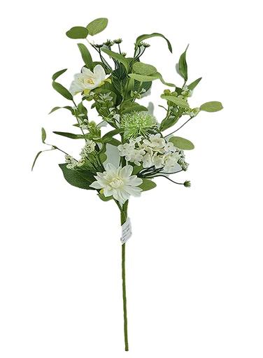 [FL7117] 30" Dahlia&Hydrangea Stem,Flower Head:Dahlia 2 pc,Hydrangea 1 pc (72 pc/ctn)