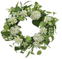 20" Dahlia&Hydrangea Wreath, Flower Head: Dahlia 6 pc,Hydrangea 3 pc (4 pc/ctn)