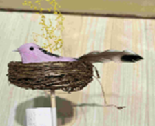 [HD10606] Bird in Nest on a Stick, 10x6cm (288pcs/ctn)