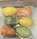6 Pack Multicolor Plastic Eggs, 6cm (48 bags/ctn)