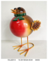 [HD13000] Metal Robin Décor, 14.5x16x24.5 cm (1 pc/opp bag, 12 pcs/ctn)