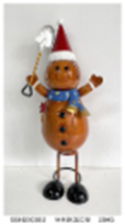 [HD13002] Metal Gingerbread Boy with Santa Hat, 14x9x32cm (1PC/opp bag
12PCS/CTN)