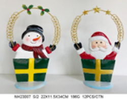 [HD13027] Metal Christmas Decor, 22x11.5x34cm (1PC/opp bag
12PCS/CTN)