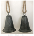 Metal Christmas Bell Hanging, 7x7x11cm (1PC/opp bag
48PCS/CTN)