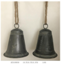 Metal Christmas Bell Hanging, 10.5x10.5x13.5cm (1PC/opp bag
24PCS/CTN)