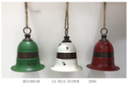 Metal Christmas Bell Hanging, 14.5x14.5x19cm (1PC/opp bag
18PCS/CTN)