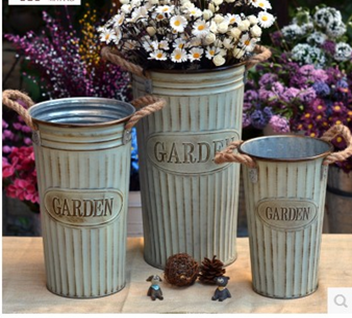 [FL0403] 3 Size Metal Flower Pot Set with Handles (10 sets/ctn)