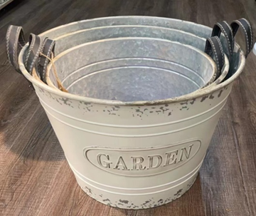 [FL0416] 3 Set Metal Flower Pot (4 sets/ctn)