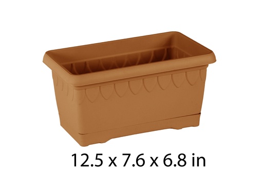 [FL0071BR] 6LT Drop Balcony Pot Flower Pot, 320X195X175mm (30 pc/ctn)