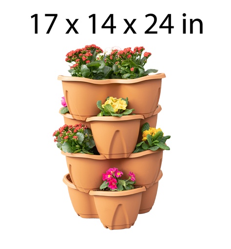 [FL0081BR] 12.5LT Strawberry 4Pcs Set Flower Pot, 430X350X625mm (1 set/bag)