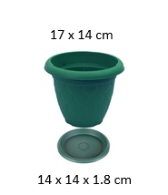 [FL0001] 1.5L Flowerpot, Green (60 pc/ctn)