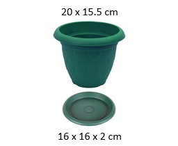 [FL0002] 2.2L Flowerpot, Green (60 pc/ctn)