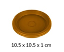 4.125" Flowerpot Tray, Terra Cotta (10 pc/ctn)
