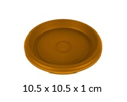 [FL0011BRT] 4.125" Flowerpot Tray, Terra Cotta (10 pc/ctn)