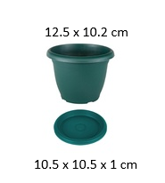 [FL0011GR] 0.6L Flowerpot, Green (120 pc/ctn)