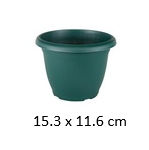 [FL0012GR] 1LT Villa Flower Pot with Tray, 153X116mm (120 pc/ctn)