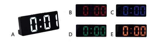 [CL327] LED Clock, 6.10"×2.36"×0.91"(15.5×6×2.3cm) (10 pc/ctn)