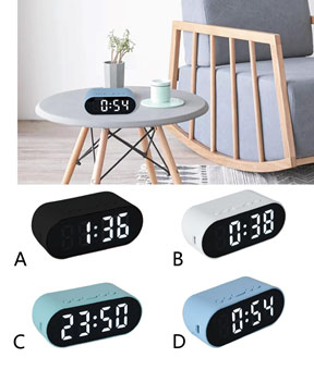 [CL328] LED Clock, 4.13"×1.57"×1.57"(10.5×4×4cm) (10 pc/ctn)