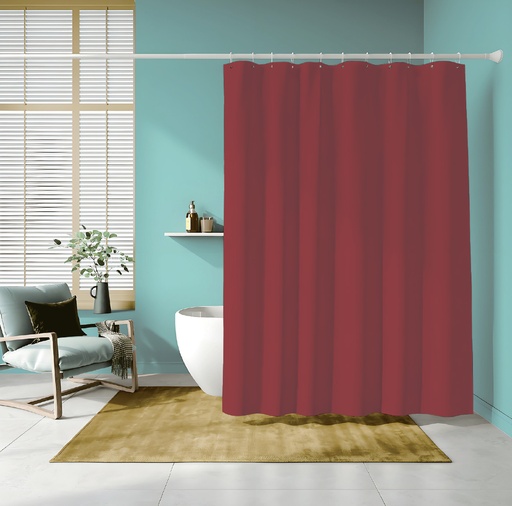[BT1723] 70 x 72" BURGUNDY PVC SHOWER CURTAIN 83 GSM (24 pcs/ctn)